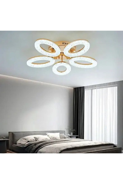 LED CONCEPT LED chandelier with three types of light, remote control, adjusta...