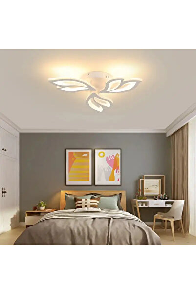 LED CONCEPT Smart LED chandelier with remote control and three types of light, asymmetrical, 72W, dimmable, 55x55x10cm
