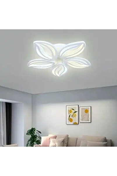 LED CONCEPT Smart LED chandelier with remote control and three types of light, round, 120W, dimmable, 50x50x10cm