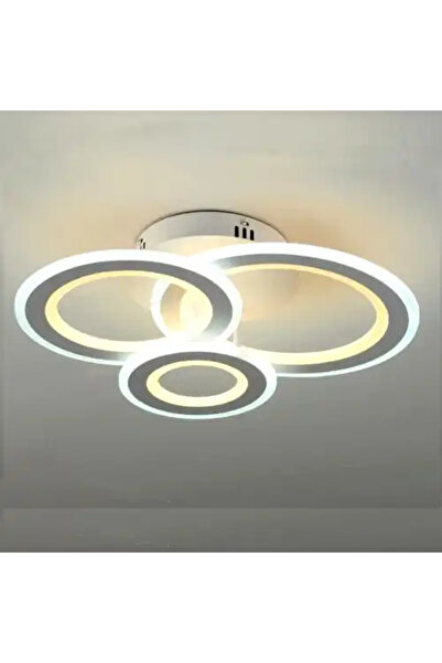 LED CONCEPT Smart LED chandelier with remote control and three types of light, round, 178W, dimmable, 50x40x12cm