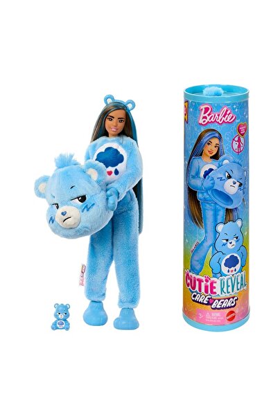 Barbie Cutie Reveal Doll & Accessories - Care Bears Series (Grumpy Bear, 10 Surprises)
