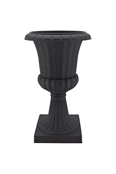 Generic European-style GRC planter for indoor and outdoor use (40×40×66 cm), black