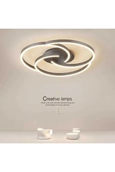 LED CONCEPT Smart LED chandelier with remote control and three types of light, asymmetrical, 70W, dimmable, 60x60x7cm