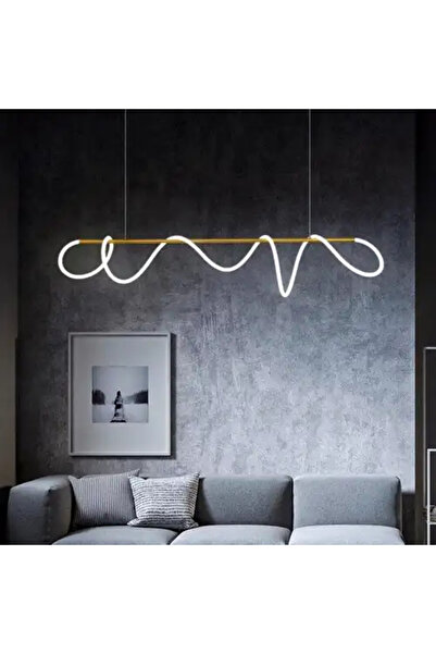 LED CONCEPT LED chandelier with three types of light, remote control, adjustable intensity, 50W, 150x2x100cm