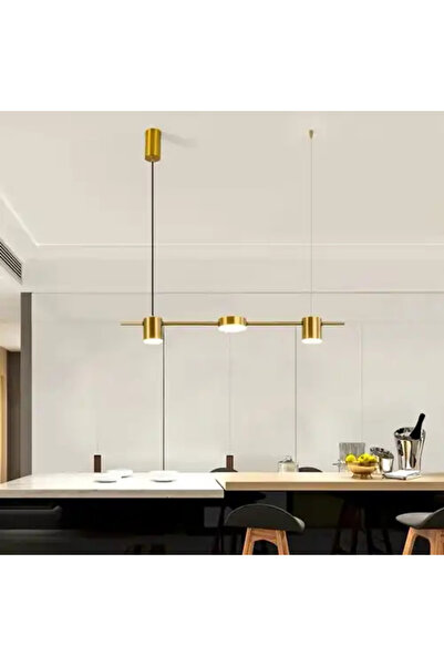 LED CONCEPT Smart LED chandelier with remote control and three types of light, linear, 30W, dimmable, 120x7x100cm