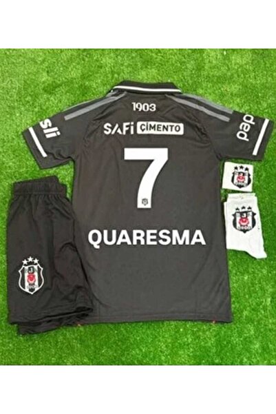 Marka Extra Q'UâRESMâ. 7 Beşik.tâş- 2025.2025 SİYAH YAKALI ÇOCUK FUTBOL FORMA...