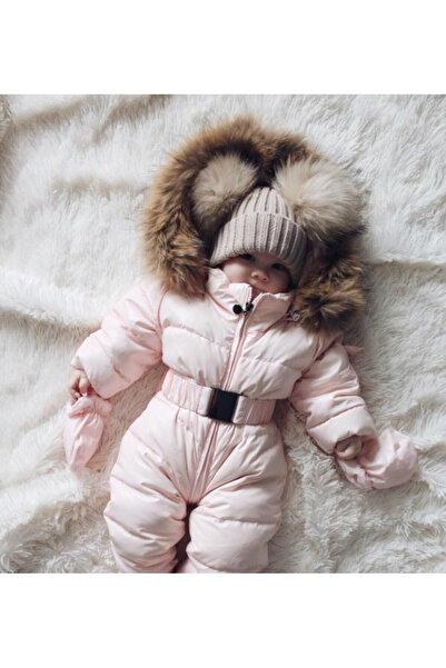 Superbaby Thin fleece jumpsuit with fur trim