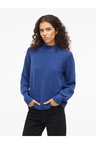 VILA Strickpullover VIHANNA Stehkragen