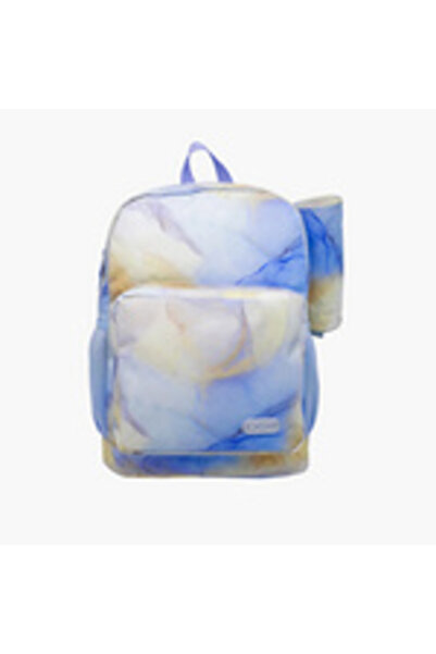 Rocco Printed Backpack with 15.6-inch Laptop Compartment, Adjustable Straps, ...