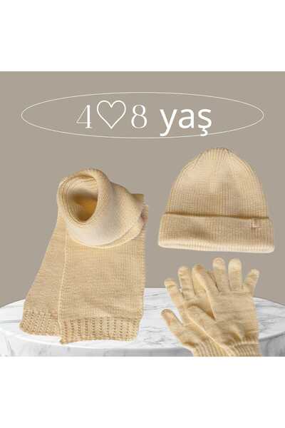 Kitti 4-8 років Унісекс дитячий комплект з шарфа, шапки та рукавичок, 3 предмети