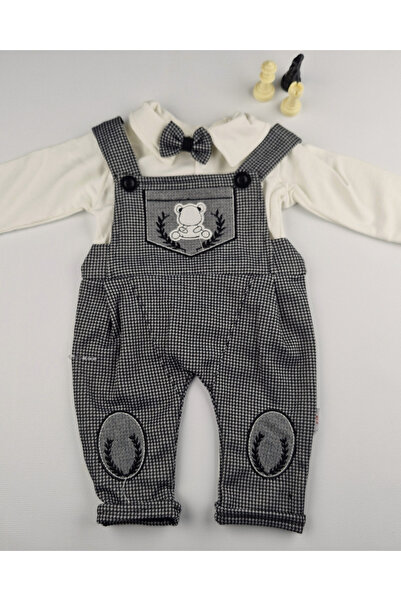 BYMURAT BABY Baby Boy Stylish Romper Set - Bow Tie Bodysuit and Cap Hat - 0-12 Months