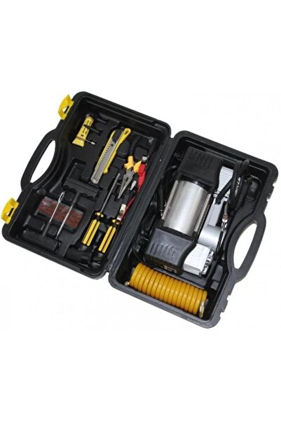 Generic 2-piston tire inflator with complete tire kit and bag