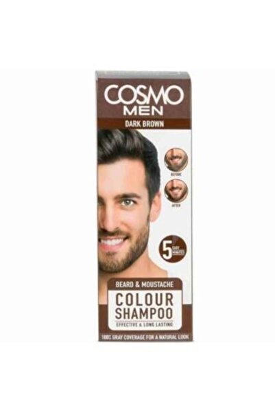 Cosmo شامبو اللحية والشارب بني غامق - 180 مل