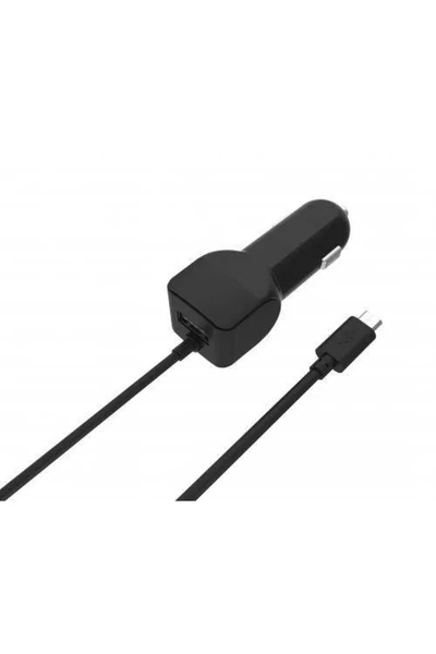 Well Alimentator USB bricheta auto cu cablu micro USB 2 iesiri 2.4A negru