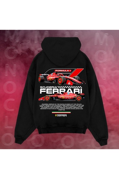 Modacımözlem FERRARİ UNİSEX UZUN KOL KAPŞONLU