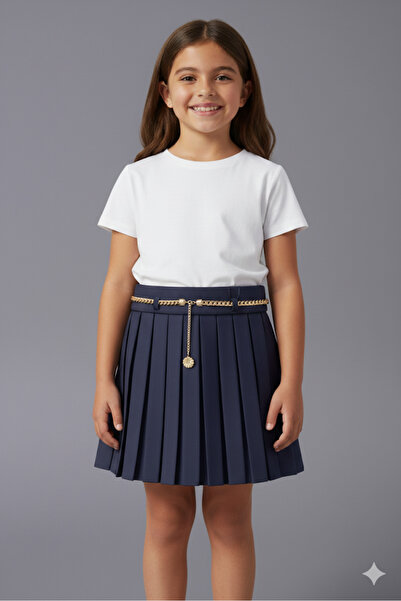 Nacar Kız Çocuk Pileli Etek 29 Ekim&23 Nisan Gösteri Kıyafet (Günlük Kullanım...