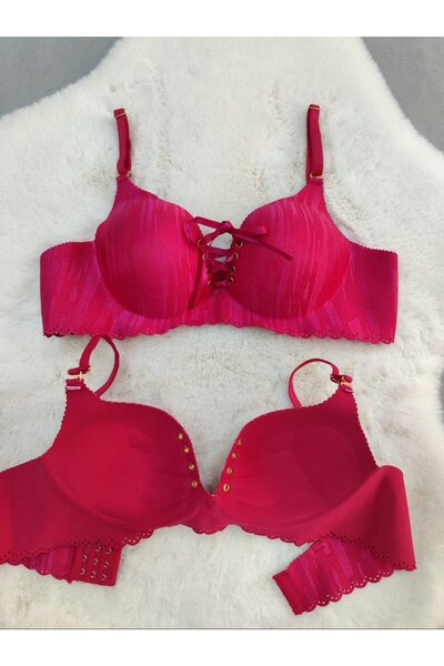 Love Angels Laser Cut Seamless Bra, Padded Non-Marking Wire-Free Front Tie-Up Detailed Bra