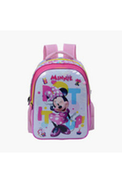 Minnie Mouse Backpack with Two Main Compartments and Side Pockets - 16 Inches