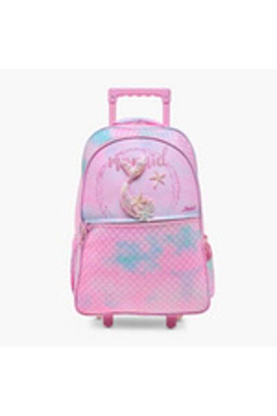 zmzm حقيبة ترولي للبنات من عمر 5 إلى 8 سنوات مع أحزمة كتف مبطنة وتصميم حورية ...