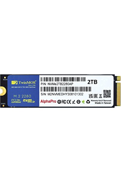 TwinMOS SSD Alpha Pro M.2 2280 PCIe Gen3, 2TB, Black