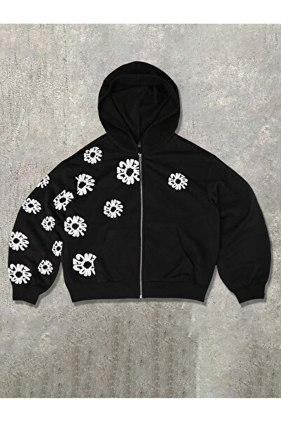 FULL TOLERANCE unisex çiçek baskılı hırka