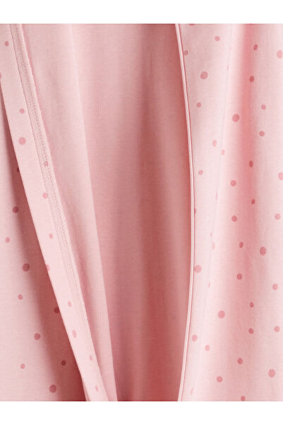 LC Waikiki Pink Crew Neck Baby Girl Romper