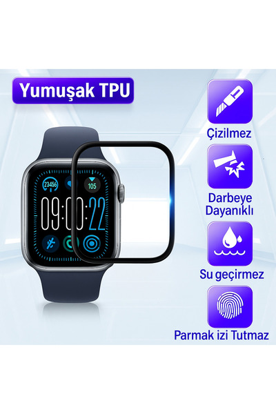 aheaks Apple Watch Series 10 / 11 / S10 (42 mm) Ekran Koruyucu Çizilmeye Dayanıklı Ultra HD Ekran Koruyucu