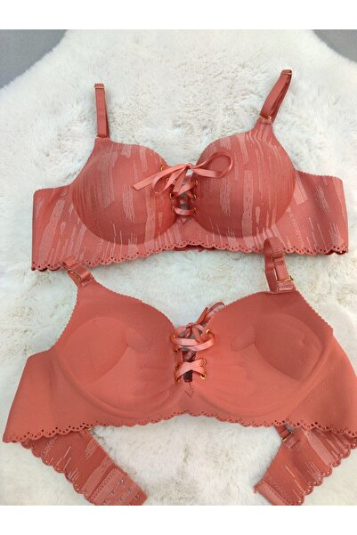 Love Angels Laser Cut Seamless Bra, Padded Non-Marking Wire-Free Front Tie-Up Detailed Bra