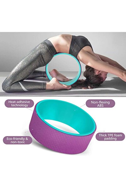 Taimi مجموعة يوغا 5 في 1 - عجلة 32 سم، 2 كتلة، حزام وحلقة بيلاتيس للمرونة وال...