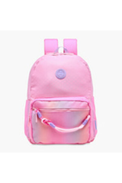 Marshmallow Gradient Color Backpack with Adjustable Straps and Zipper Closure...