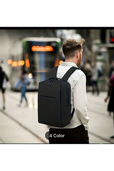 Zen Store حقيبة ظهر سوداء للكمبيوتر المحمول مقاس 15 و16 بوصة، حقيبة كمبيوتر محمول رفيعة ومتينة مع منفذ شحن USB