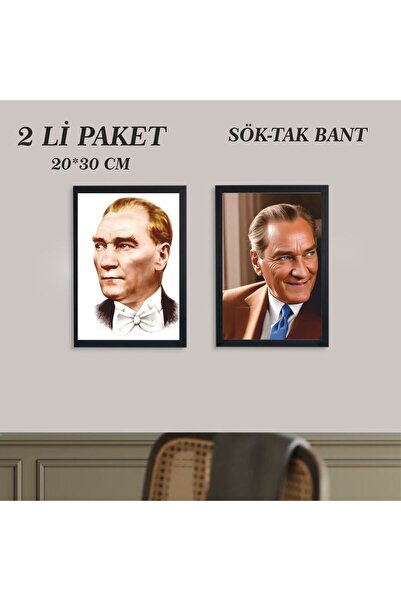 SIRADIŞI REKLAM CADRU CU IMAGINI LUI ATATURK, 2 BUC, 20*30 CM, PREMIUM PRINTAT