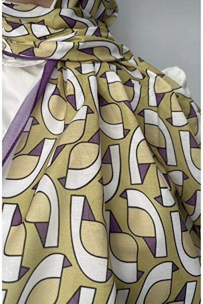 MODA Mineleşarp Geometric Patterned Soft Shawl