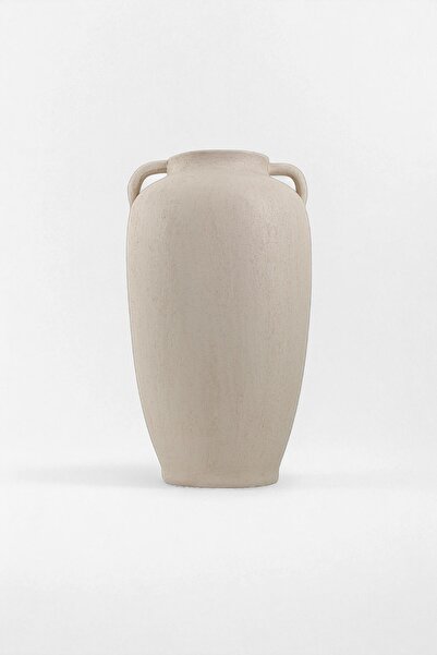 BOHEMORE Noa Bohem Dokulu Oval Seramik Küp Vazo (16x29 cm)