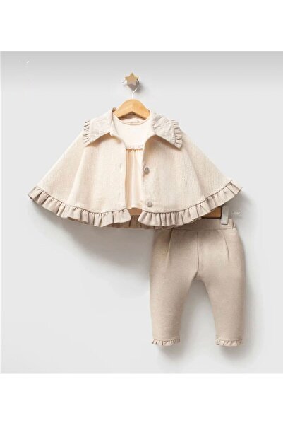 Butik KIZ BEBEK PAMUKLU KUMAŞ 3'LÜ ÖZEL TASARIM TAKIM ALT - ÜST TAKIM