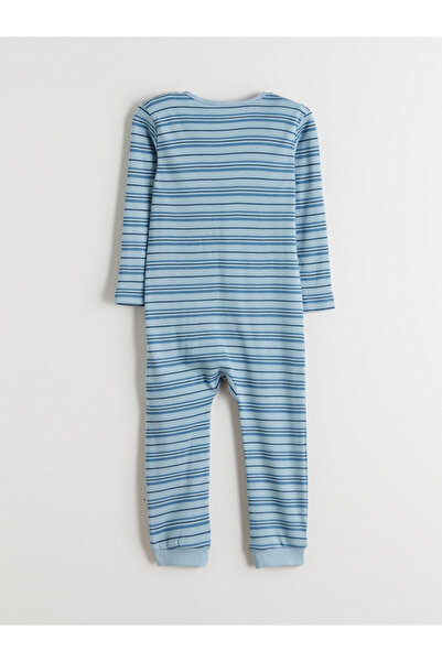 LC Waikiki Crew Neck Striped Baby Boy Jumpsuit