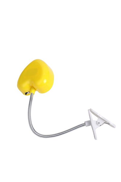 Lawazim Mini Clip LED Light - 3 Piece Heart Shape Flexible Neck Desk Reading Lamp with Strong Clamp