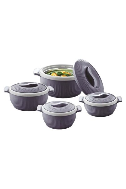 Reem مجموعة أوعية طعام هوت بليتز من البلاستيك والفولاذ المقاوم للصدأ، مكونة م...