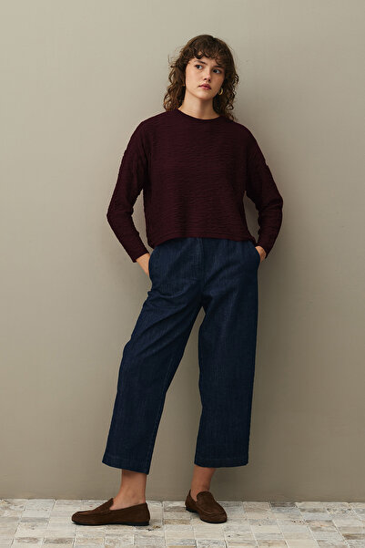 Fahhar Büzgülü Viscone Kazak Bordo