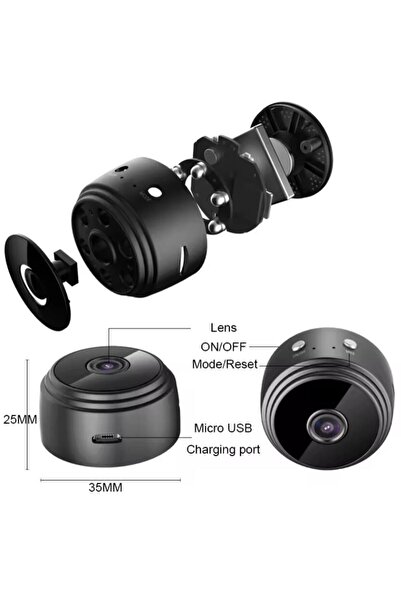 Generic كاميرا A9 بدقة 1080 بكسل عالية الدقة، كاميرا واي فاي فائقة، كاميرا صغيرة لأمن المنزل