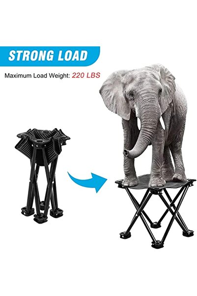 Hope Mini Portable Folding Stool, Outdoor Folding Chair for Camping, Fishing, Travel, Hiking, Gard