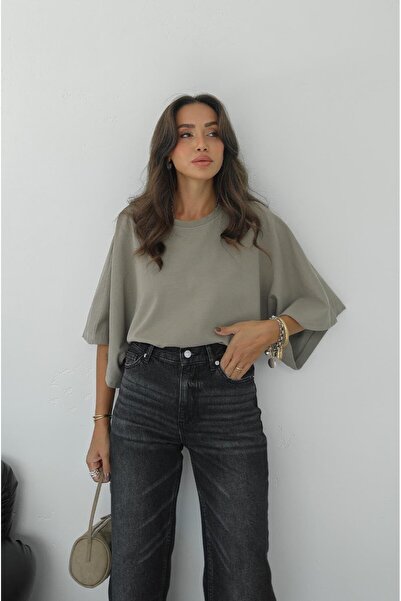 Havoş Mink Bat Sleeve Crew Neck póló