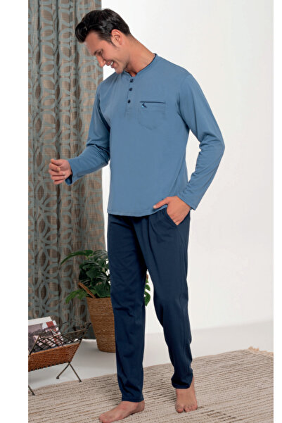 Bone Club Micro Cotton Long Sleeve Men's Pajama Set