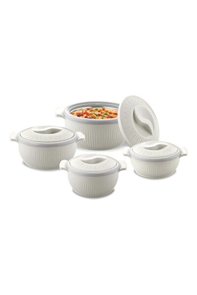 Reem مجموعة أوعية طعام هوت بليتز من البلاستيك والفولاذ المقاوم للصدأ، مكونة م...