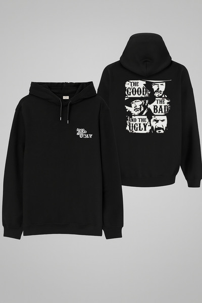 MODA Το καλό, το κακό και το χαλαρό με τύπωμα Φούτερ με κουκούλα για ενήλικες...