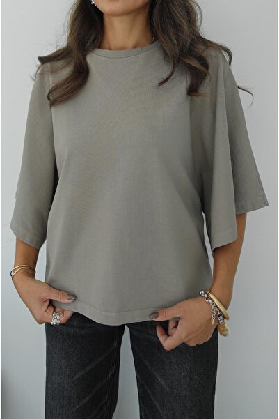 Havoş Mink Bat Sleeve Crew Neck póló