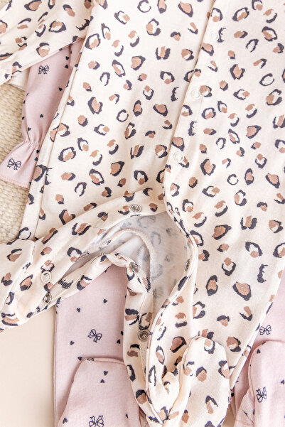 Babymod Baby Girl Romper with Triple 100% Cotton Hat