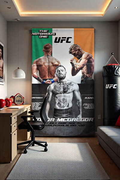 FG Store Conor McGregor Temalı Dijital Baskılı Duvar Örtüsü Duvar Halısı