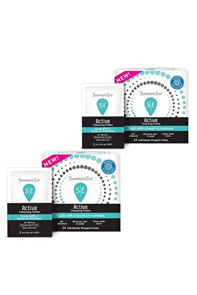 Summer's Eve مناديل مبللة نسائية فعالة ذات أداء يومي متوازن، 14 منديلًا (عبوة...