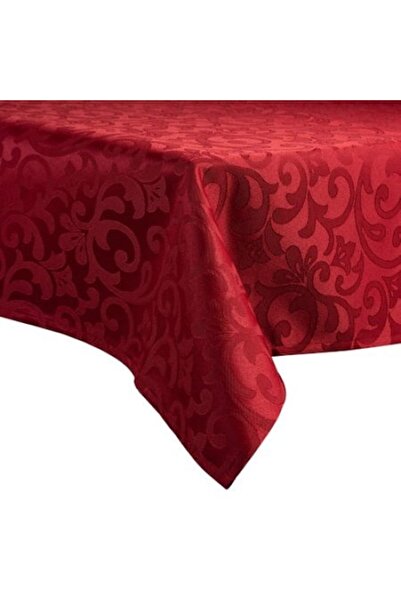 CASA GINO Brocade Tablecloth with Floral Motifs XXL CASA GINO, 245X150, Red
